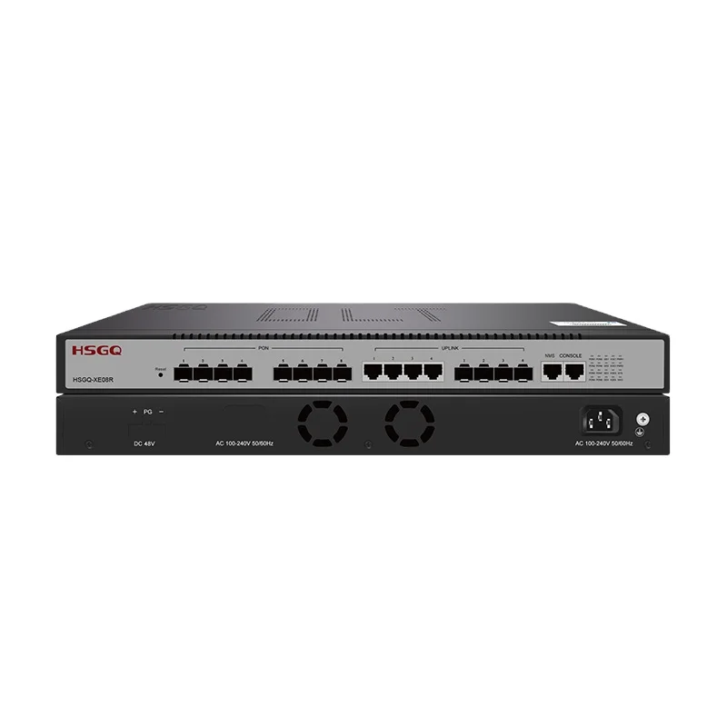 HSGQ-XE08R OEM 19 inch 1U  FTTH Fiber Optical 8 Ports Epon OLT ONU