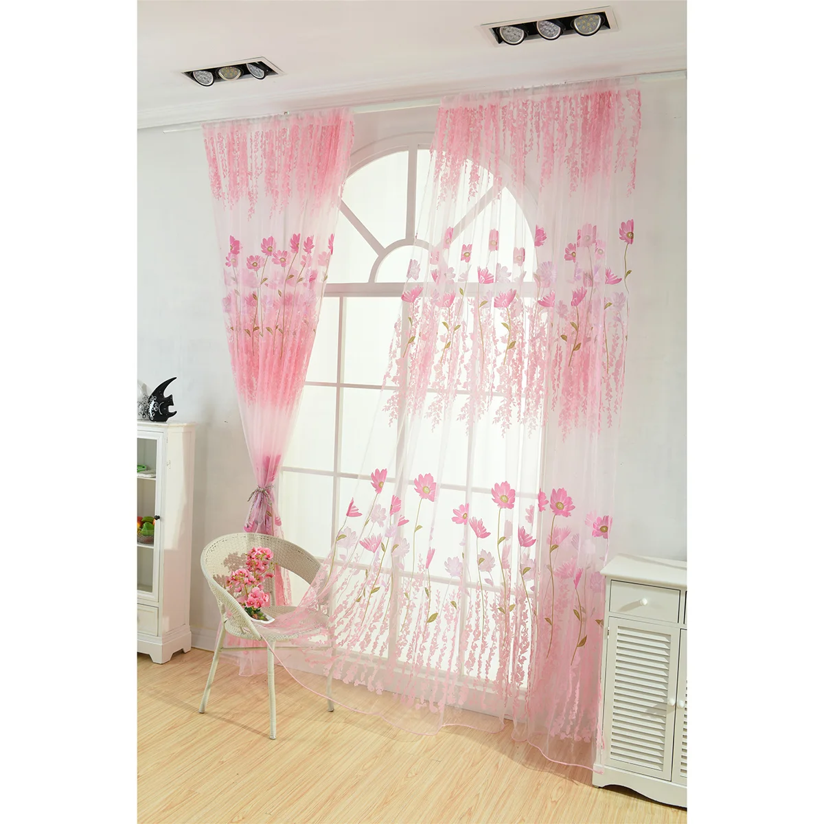 200 X100cm Multicolor Drapes Sheer Window Screenings Astronaut Candy Dish Curtains