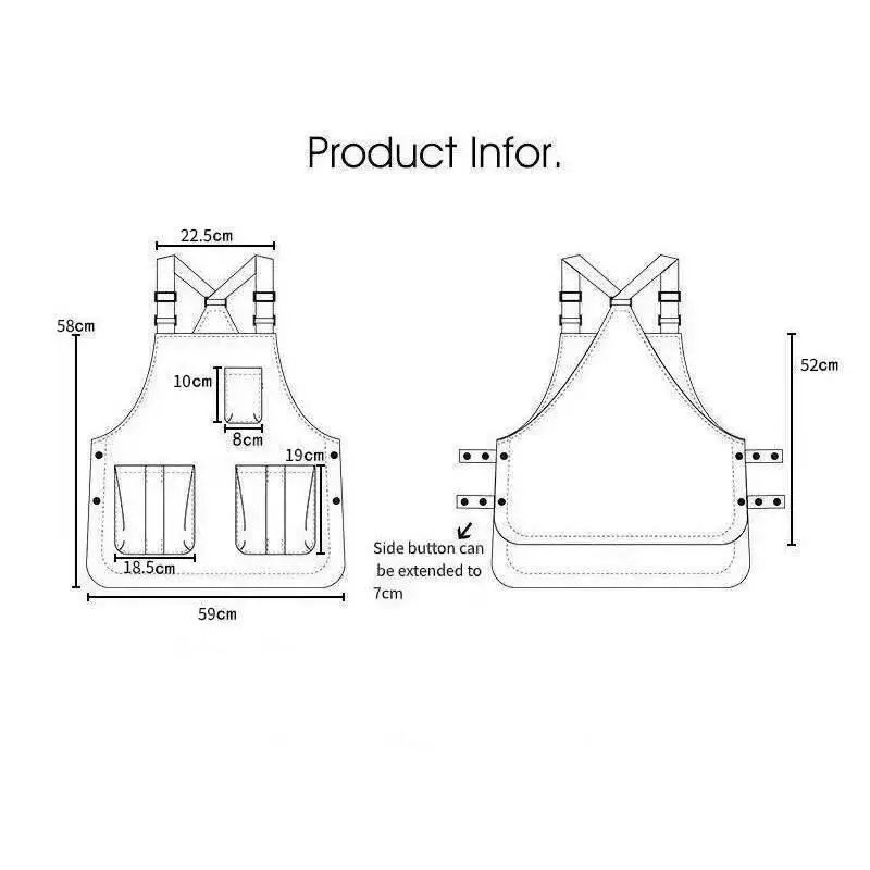 Barber Smock Painting Cover Catering Milk Tea Coffee Shop Adjustable Work Clothes Kitchen Apron
