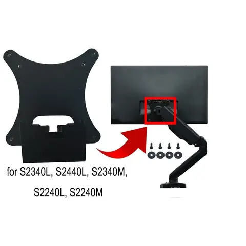 Adattatore per montaggio a parete VESA per staffa per monitor Dell S2340L S2440L S2340M S2240L S2240M a 75 x 75 supporto/braccio