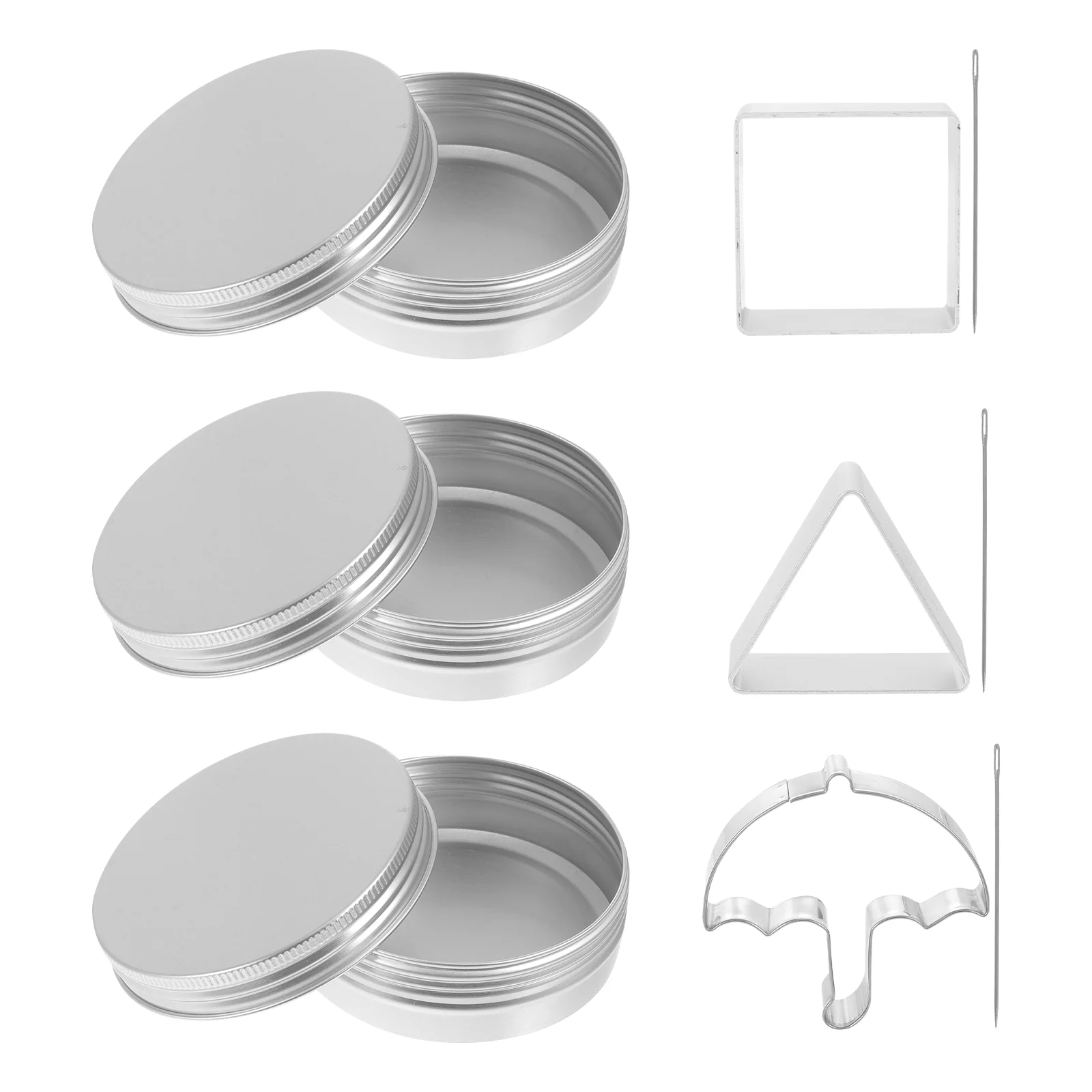 

3 Sets Mini Biscuit Mold Chocolate Biscuits Aluminum Cookie Stencils Baking Tool