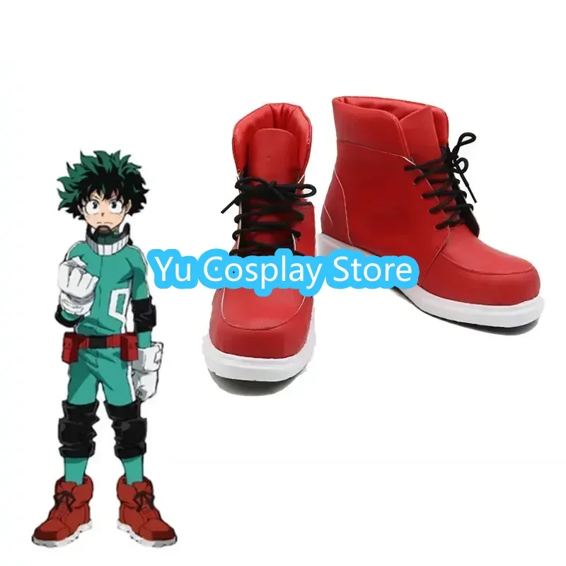 Izuku Midoriya Cosplay Shoes Halloween Carnival Boots Anime PU Shoes Custom Made