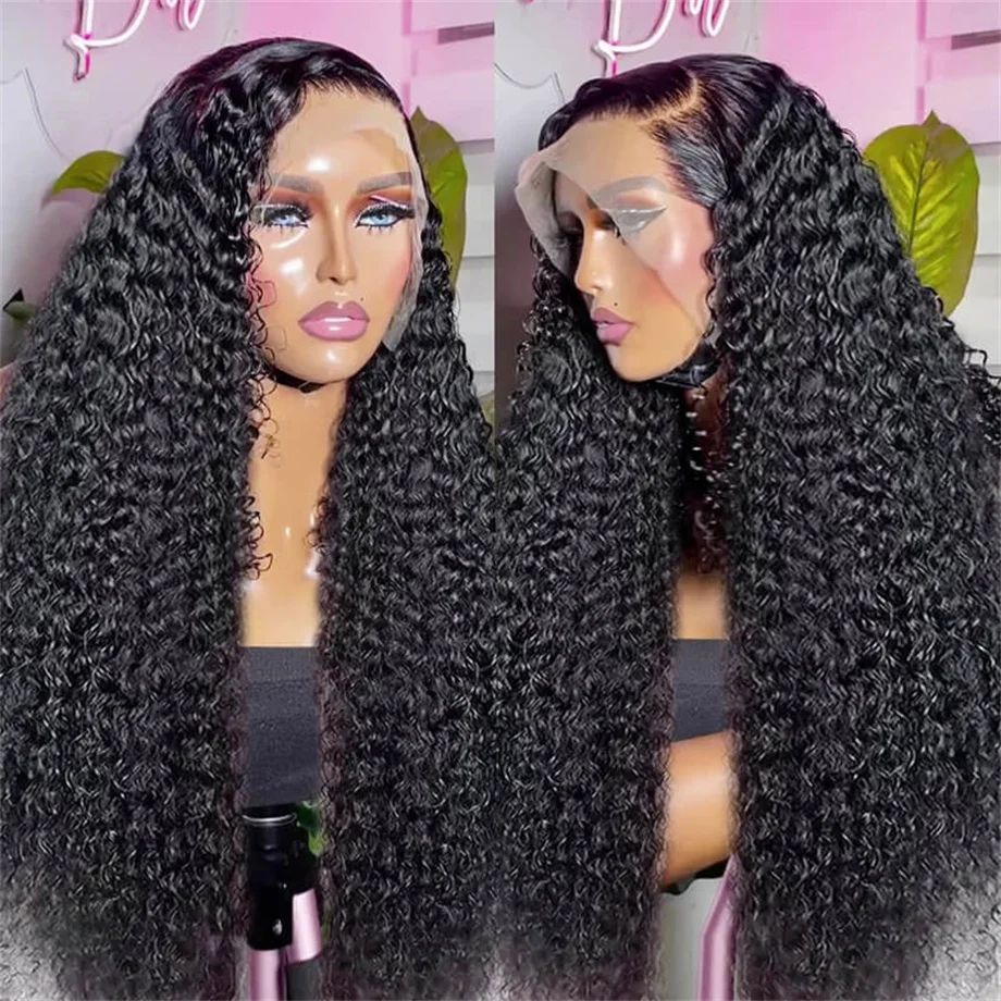 30Inch Deep Wave Frontal Wig 13x6 Curly Lace Front Human Hair Wigs For Black Women Hd Pre Plucked Transparent Lace Front Wig