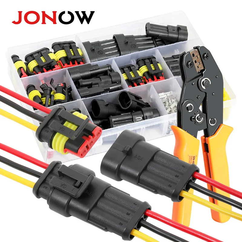 254/622 szt. Wodoodporne złącze przewodu samochodowego 1/2/3/4Pin zaciski elektryczne kabel w pudełku uszczelnione połączenie do motocykla samochodowego