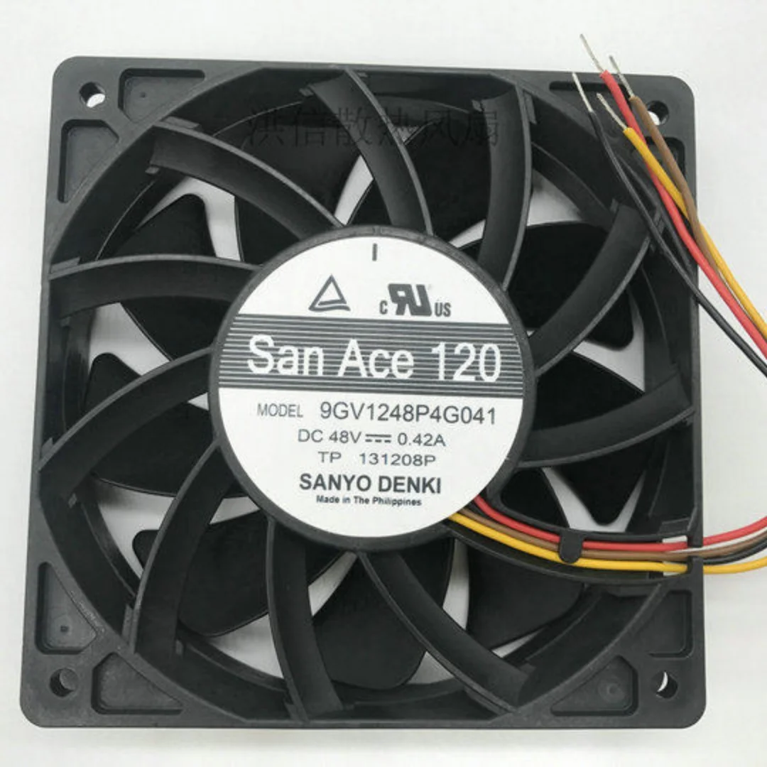 SANequilibre DENpastel-Ventilateur Rond Serveur 4 Fils, 9GV1248P4G041 DC 48V 0.42A 120x120x25mm