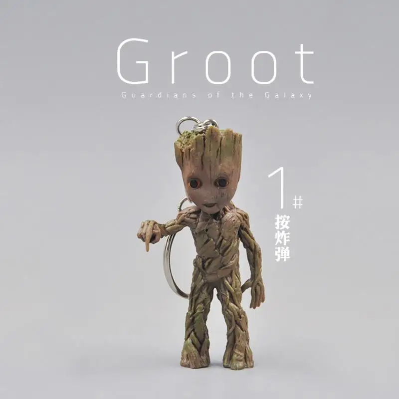 Marvel Guardians of the Galaxy Little Treeman Keychain Accessories Groot Doll Ornament Personalized Pendant kids toys gift