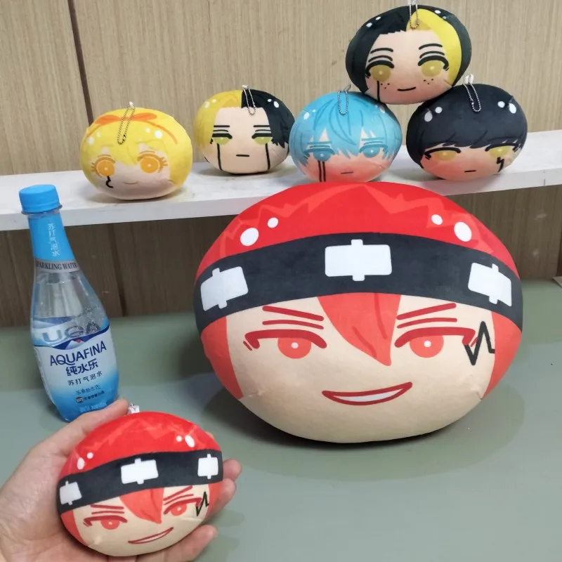Cute Round Plush Doll Pendant Rayne Lance Dot Finn Anime Mashle Magic and Muscles Soft Cartoon Bag Decor Keyring Gift for Fans