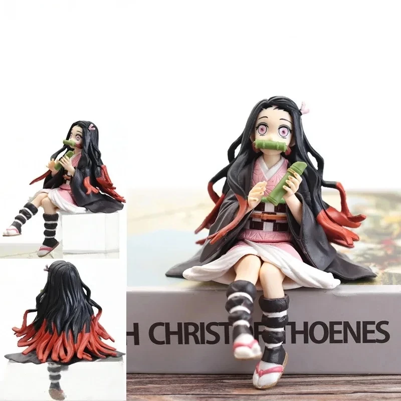 Anime Demone Slayer Kimetsu no Yaiba figura Kamado Tanjirou Action Figure Agatsuma Zenitsu Nezuko Guerriero PVC Modello Giocattoli