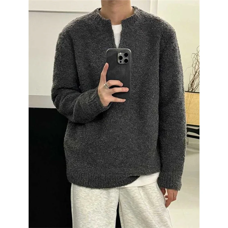 

Американский ретро трикотаж с v-образным вырезом, мужская осенне-зимняя теплая верхняя одежда для пары, удобная посадка, китайский бренд 6EME NORD