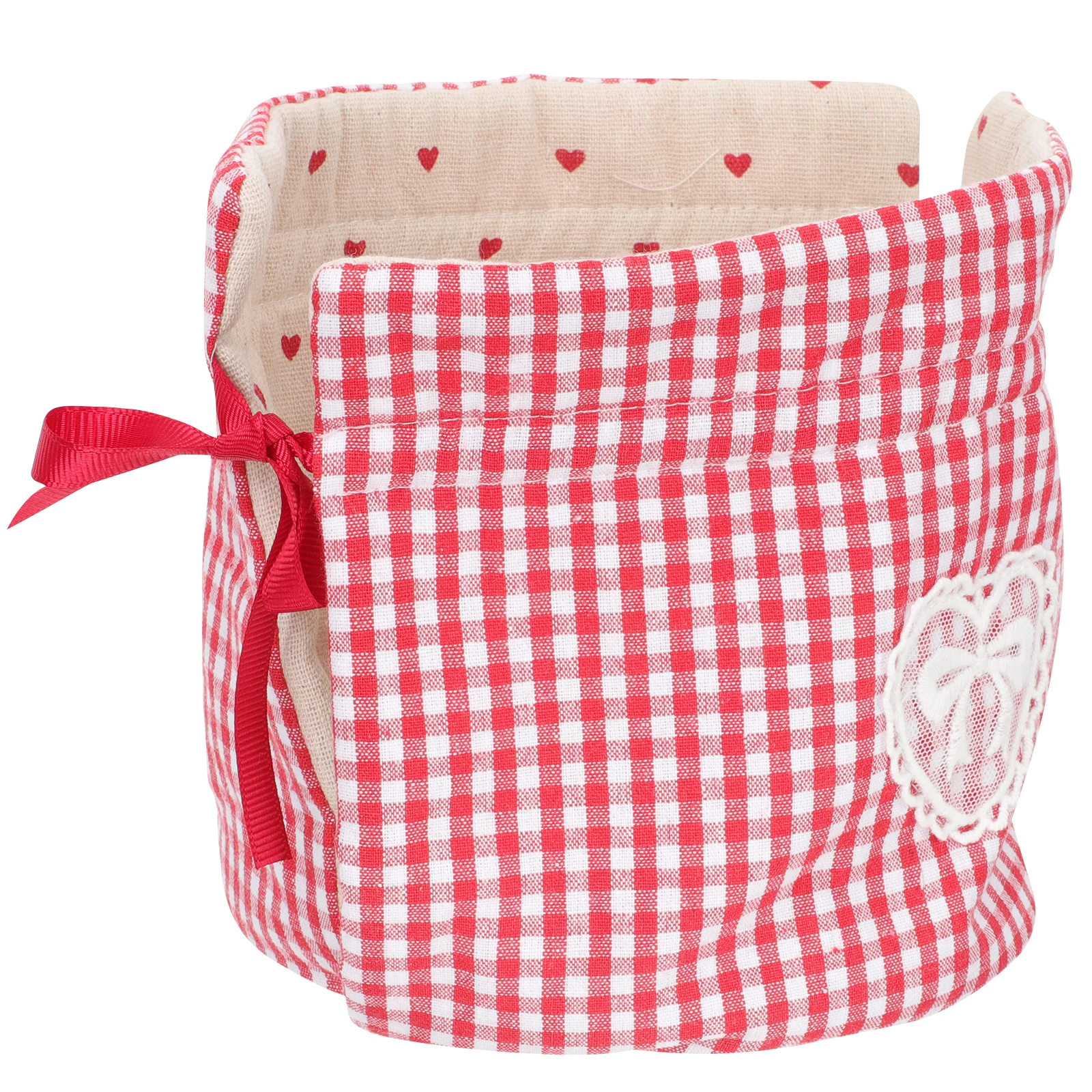 

Insulated Teapot Cover High-Class Lining Grid Pattern Drawstring Tea Pot Sleeve Wear-Resistant Portable Kettle Warmer for Home