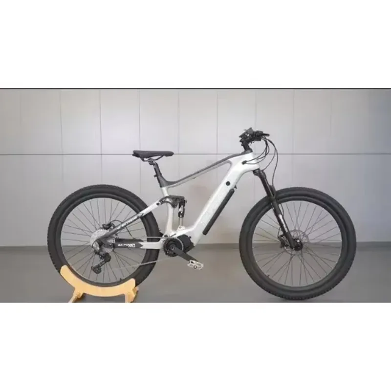 

36V 200-250W Mid Drive Motor Carbon Fiber Frame Four Bar Soft Tail Electric Mountain Bike Customizable Off Road Adult Cycling