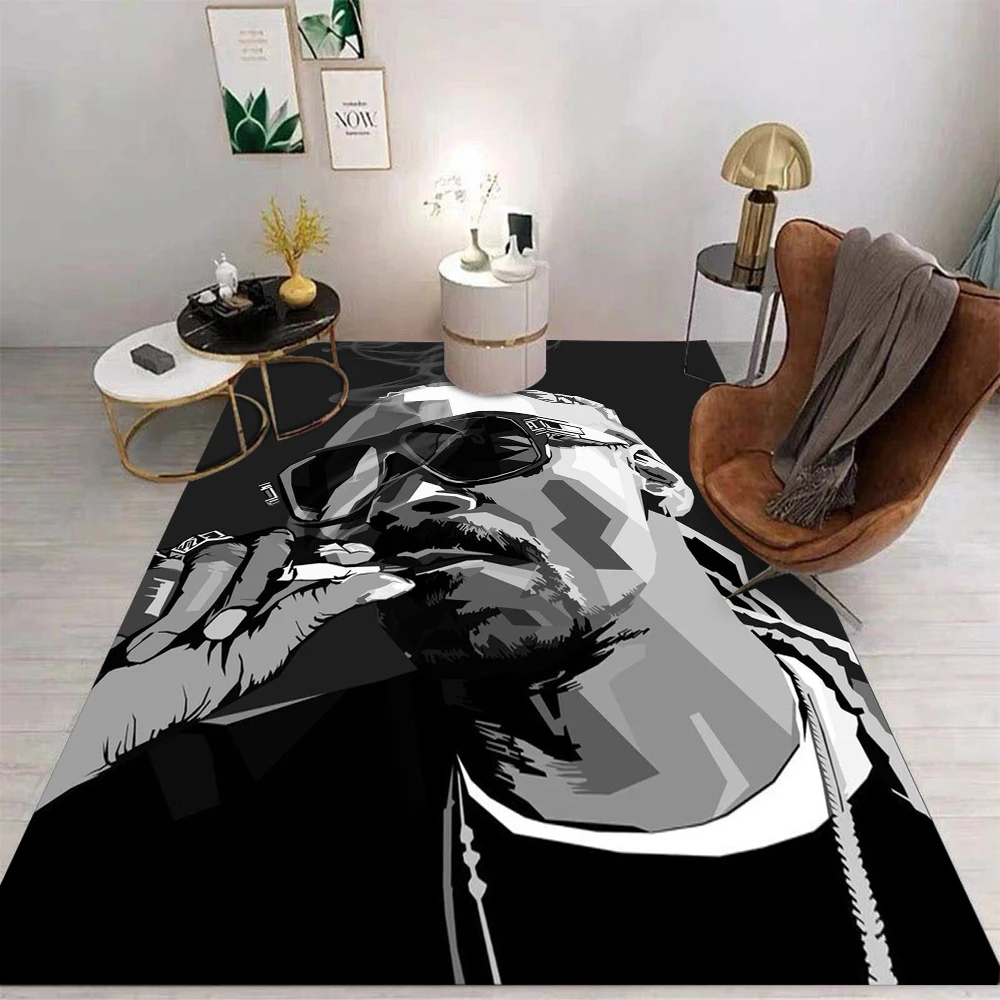 Rapper S-Snoop D-Dogg Classic Movie Carpet for Living Room Bedroom Rap Fans Home Decor Non Slip Washable Floor Mat Popular Rug