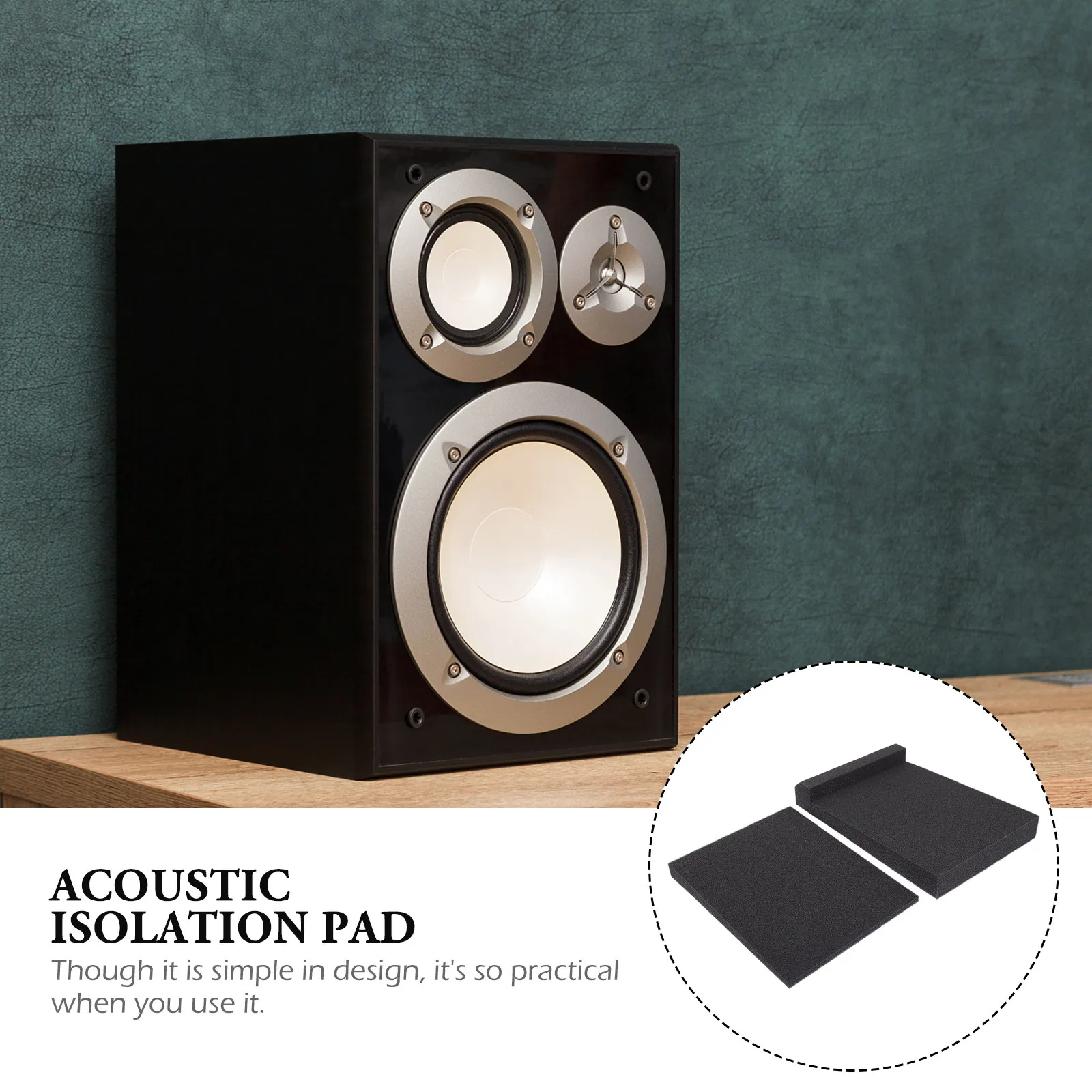 1Set Premium Speaker Isolation Pads High-Quality Acoustic Soundproof Platform with Adjustable Angles for Studio Monitor