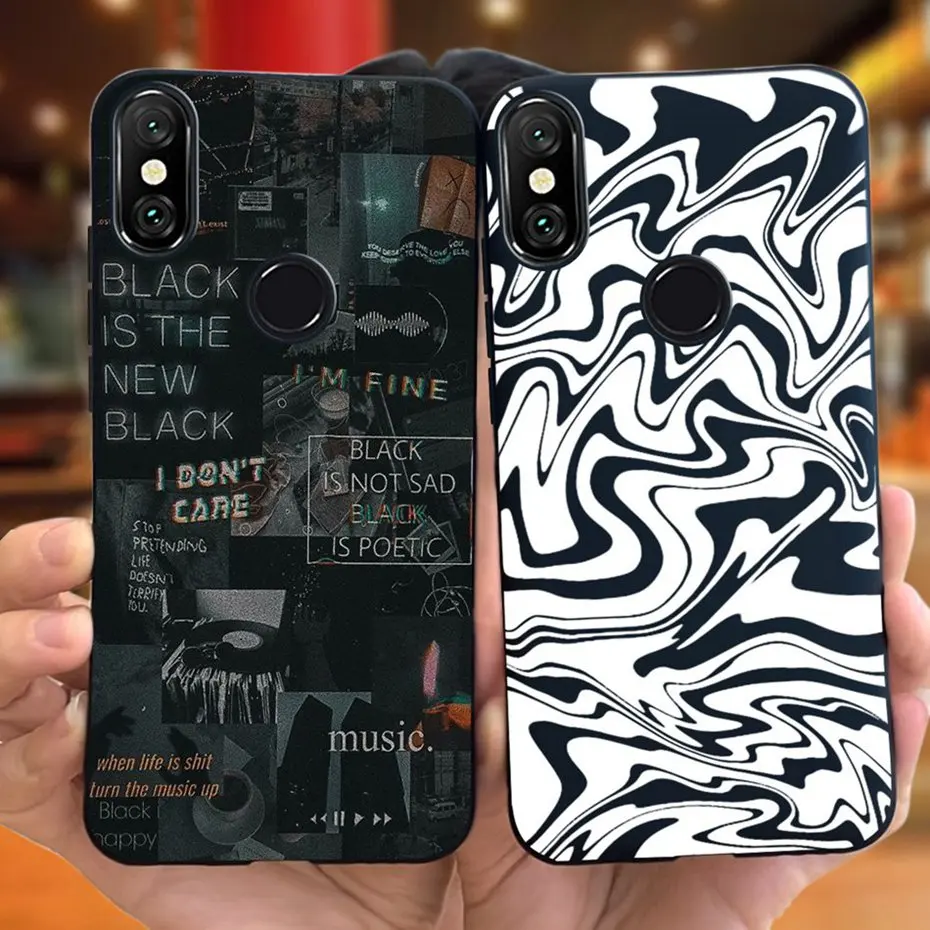 Slim Silicon Case For Xiaomi Redmi Note 6 Pro Fashion Printing Jelly Soft Phone Bumper For Redmi Note6 Note 6Pro Back Cover