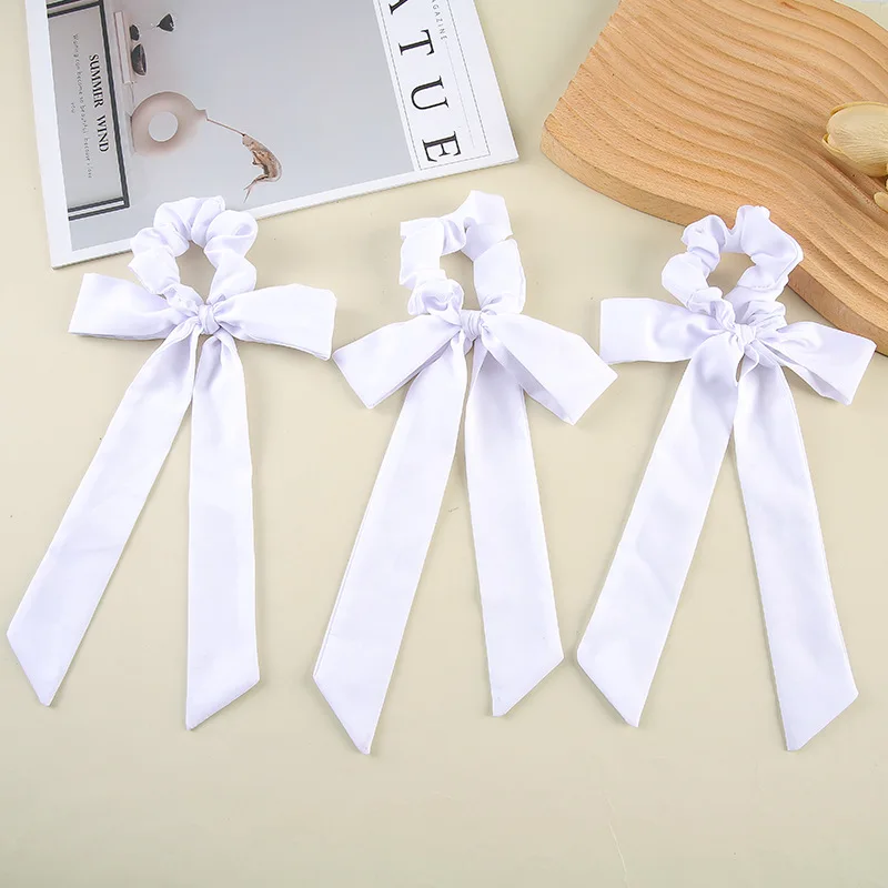 Versatile bow streamer hair band, high-end temperament headband, super soft four-sided elastic retro hairband headgear