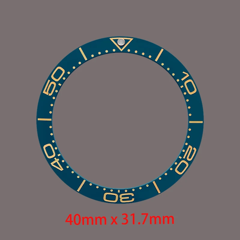 40 مللي متر x 31.7 مللي متر مشطوف السيراميك الحافة إدراج حلقة يناسب 42 مللي متر إلى 44 مللي متر الغوص GMT يخت البحر DwellerWatch حالات ساعة حلقة اكسسوارات