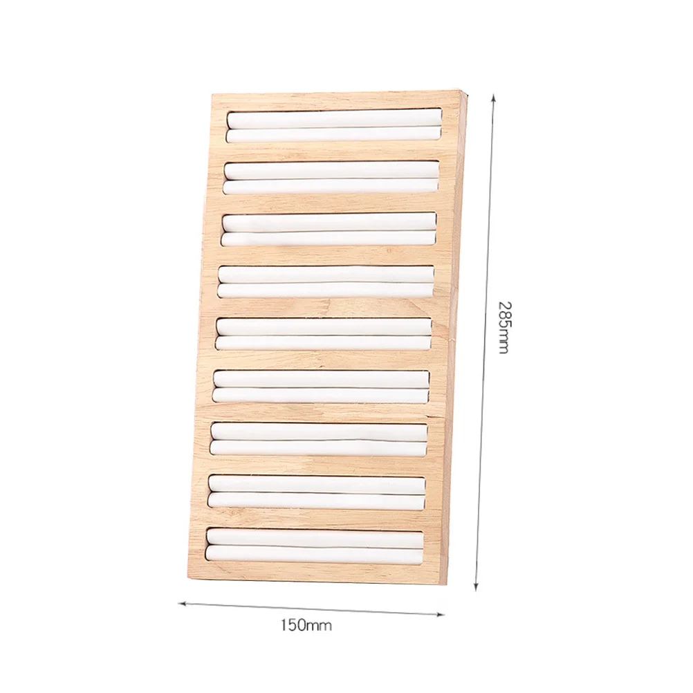 

Прямоугольный деревянный и полиуретановый поднос для колец, органайзер для ювелирных изделий, держатель, стильные кольца, витрина для туалетного столика в гостиной