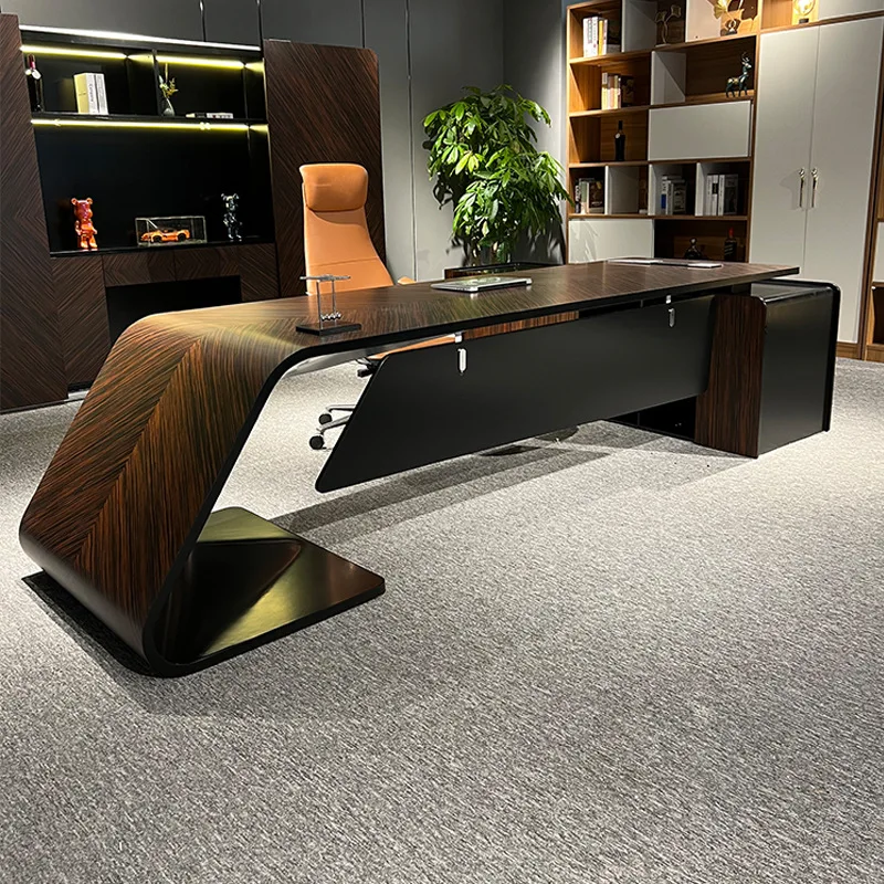 

Elegant Executive Office Desk Boss Table Long Executive Modern Wood Case Modem Office Furniture Wooden 3 Years Extendable