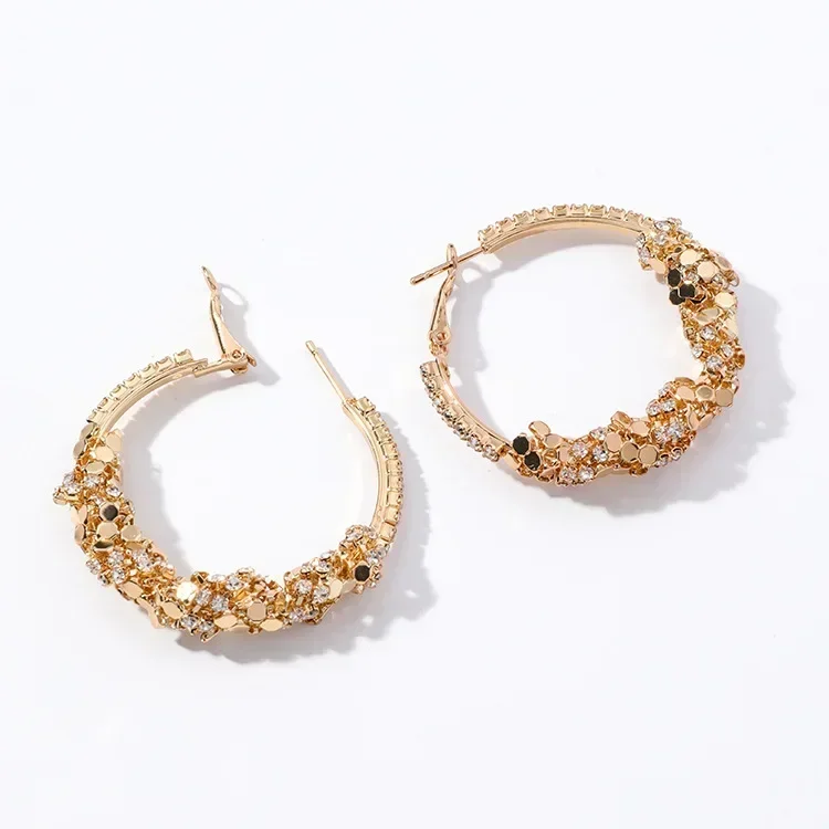 Boucles d'oreilles en cristal personnalisées pour femmes autrichiennes, bijoux de tempérament tendance sauvage, nouvelle mode, 600