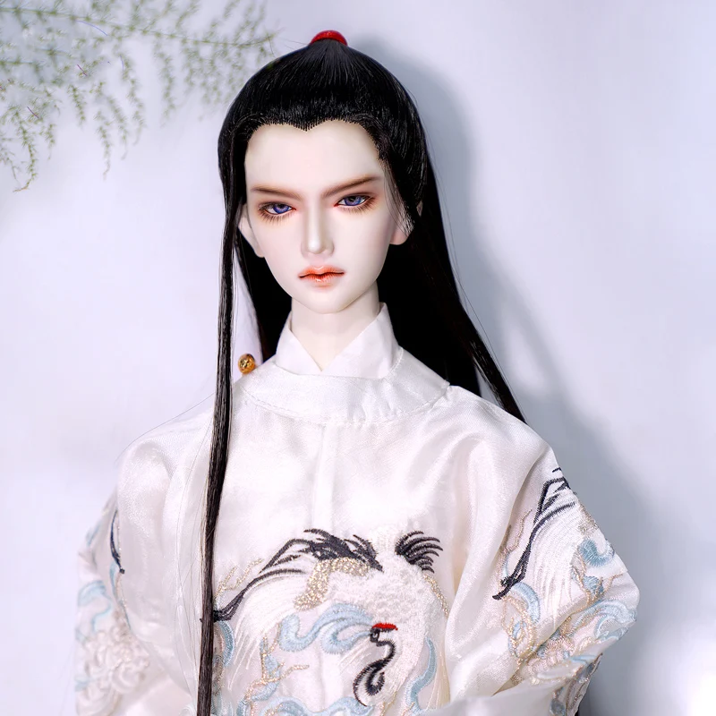 1/3 Scale BJD Wigs Ancient Costume Hanfu Vintage Styling Long Hair Samurai Wig For SD13 SSDF ID72 Uncle Doll Accessories A1422