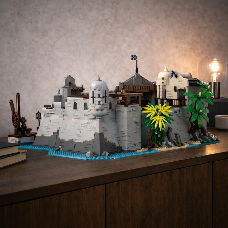 

6725pcs MOC Fort N La Murallada Pirates Model Building Blocks Creative DIY Gift Display Decor Assemble Premium Adult Kids Desk