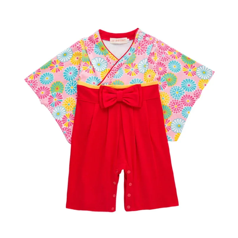 Baby Girls Boys Summer Toddler Japanese Romper Print Kimono New Born Baby Clothes Chinese Tang Costume