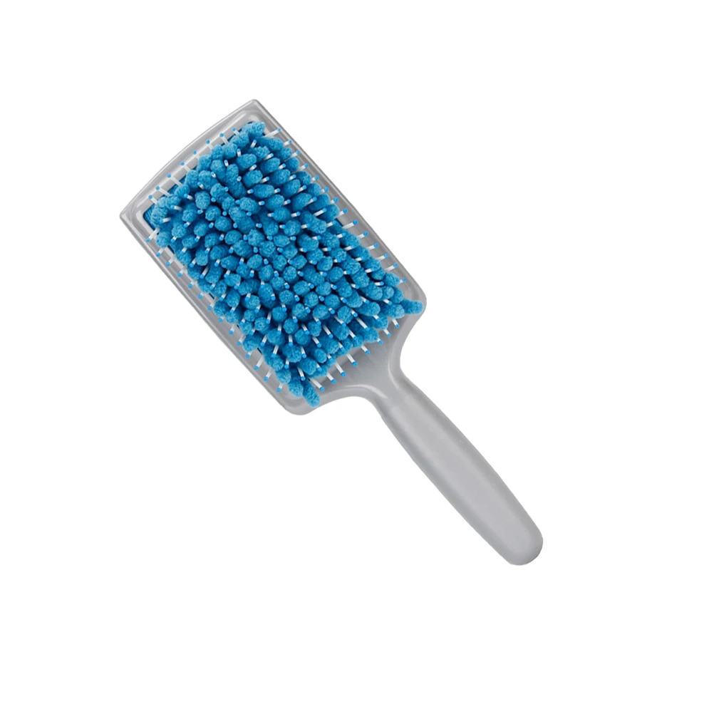 

Dry Hair Comb Lightweight Ergonomic Handle Water Absorbent Microfiber Bristles Fast Drying Paddle Brush Wet Detangler Suitable