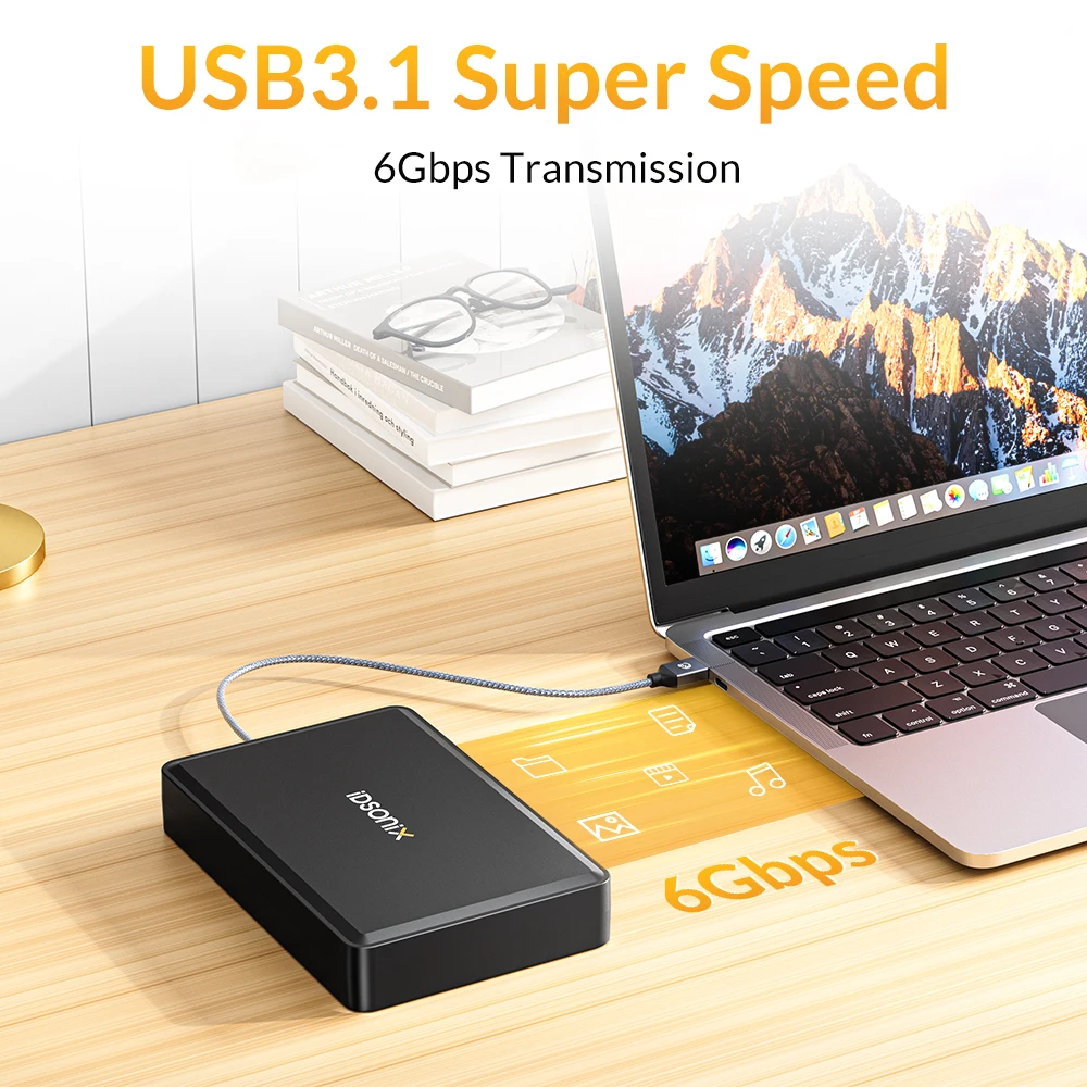 Адаптер внешнего жесткого диска iDsonix, 3,5 дюйма, USB 2,5, Type C