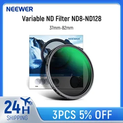 Neewer Variable ND Filter ND8-ND128 Camera Lens Filter Neutral Density Ultra-Slim HD Filter with 30 Multi-Layer Nano Coatings