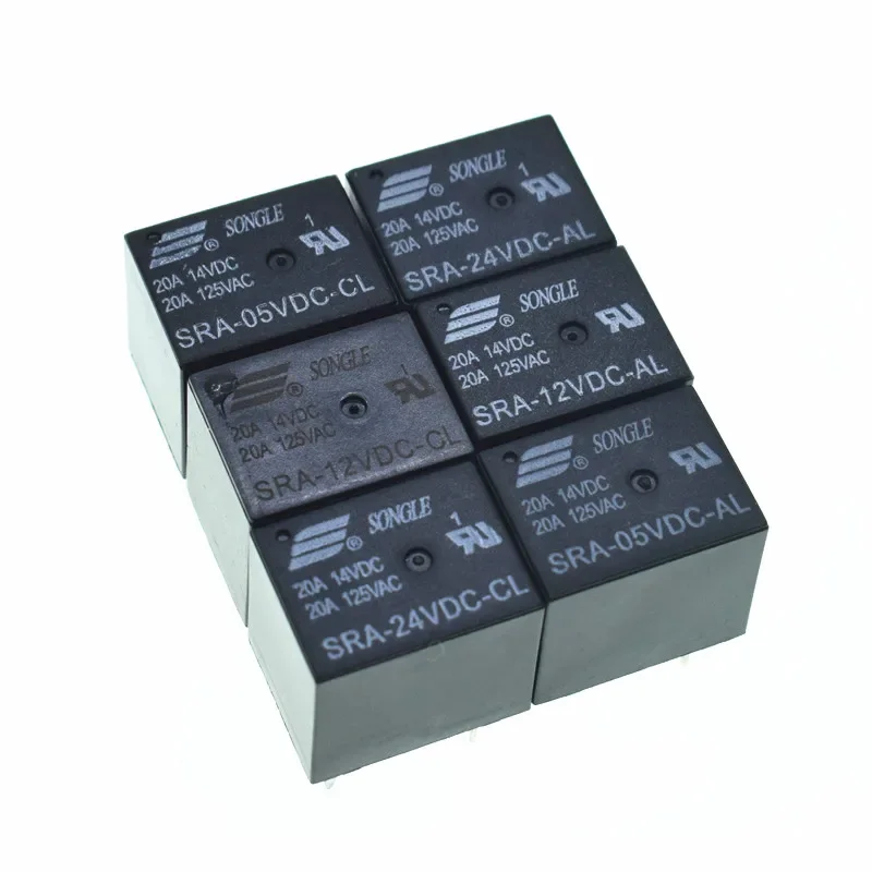 5pcs Automotive Relay SRA-05VDC-CL SRA-12VDC-CL SRA-24VDC-CL SRA-05VDC-AL SRA-12VDC-AL SRA-24VDC-AL 5V 12V 24V Relays