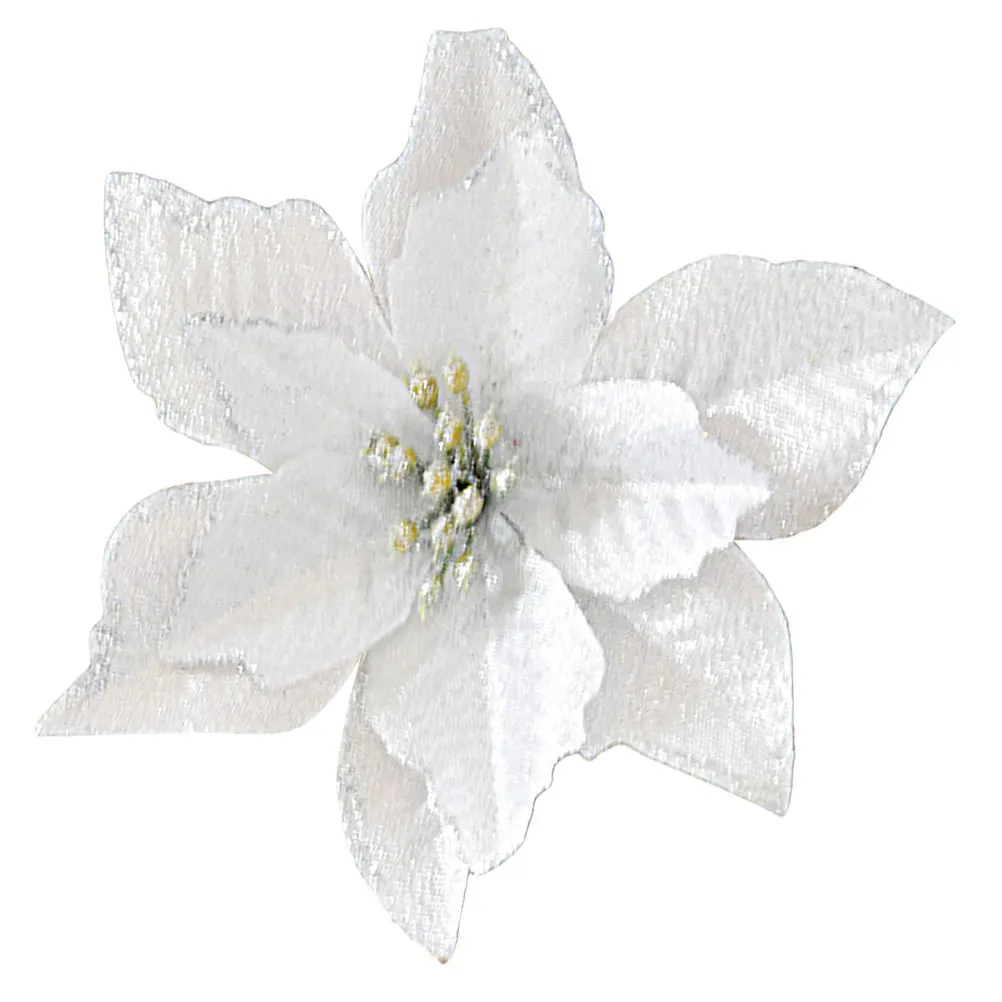 

13Cm Glitter Artificial Christmas Flowers Wedding Decorative Xmas Tree Ornament Gold Fake Flower For Hotel Office Mansion