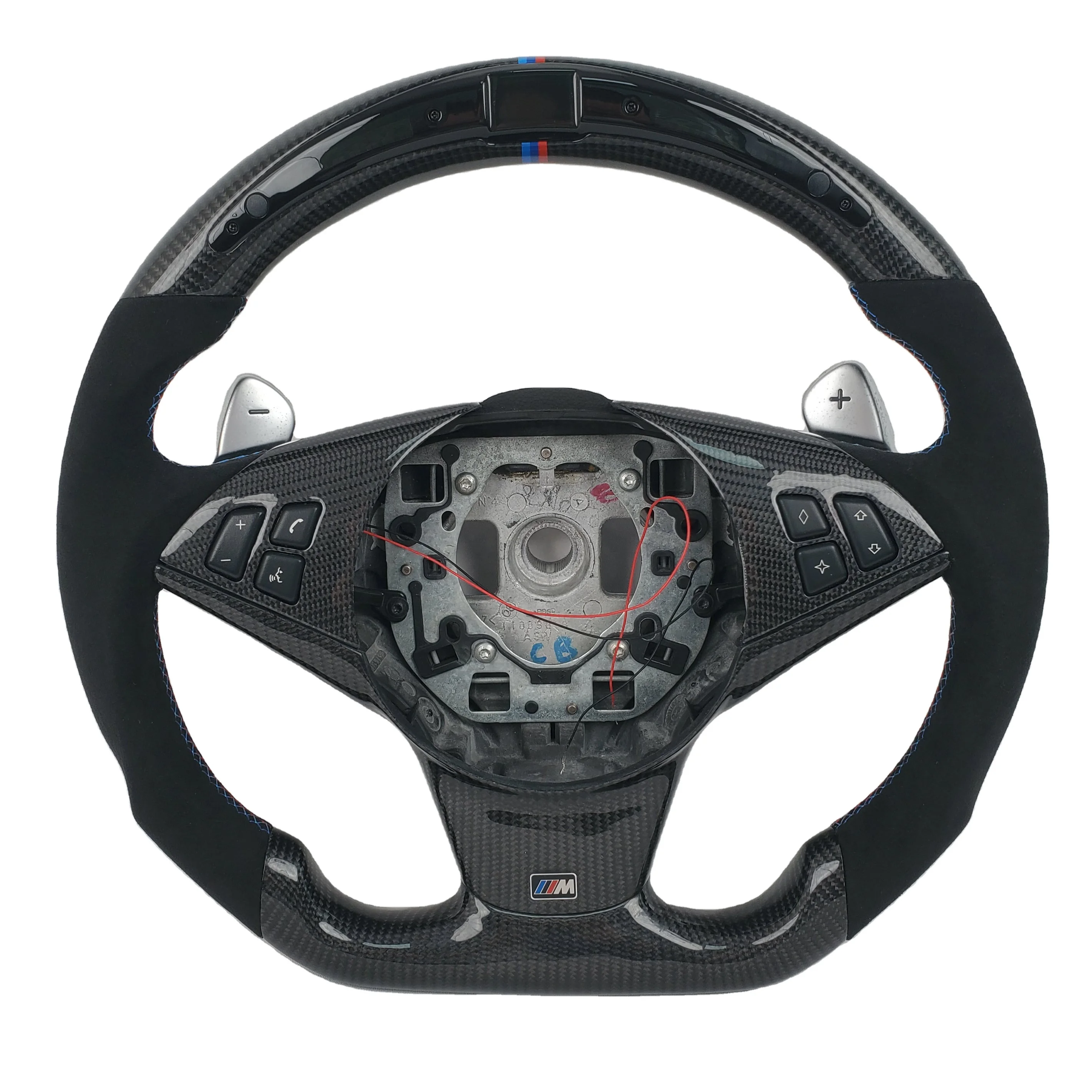 YTcarbon  for E63 M6 carbon fibre auto parts Premium Custom Real Carbon Fiber Steering Wheel