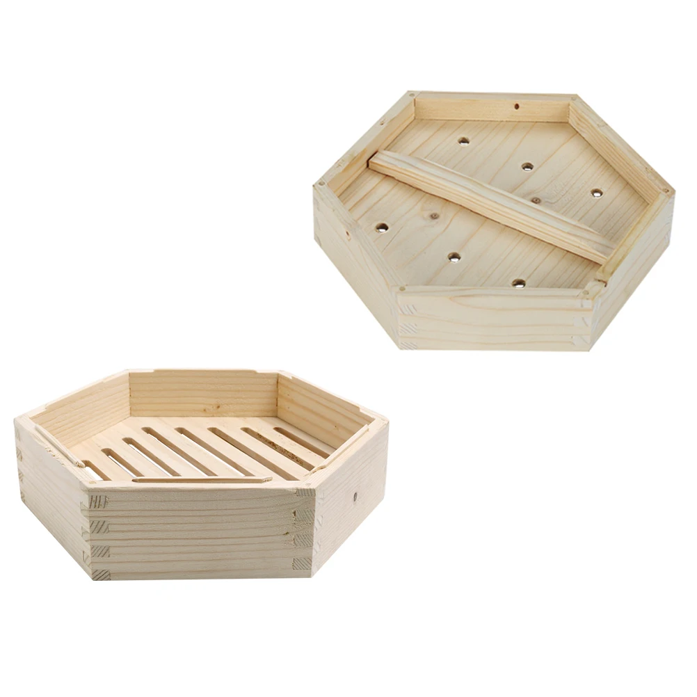 

Wooden Hexagonal Steamer Kitchen Food Multi functional Household Large Capacity Premium Wooden Material