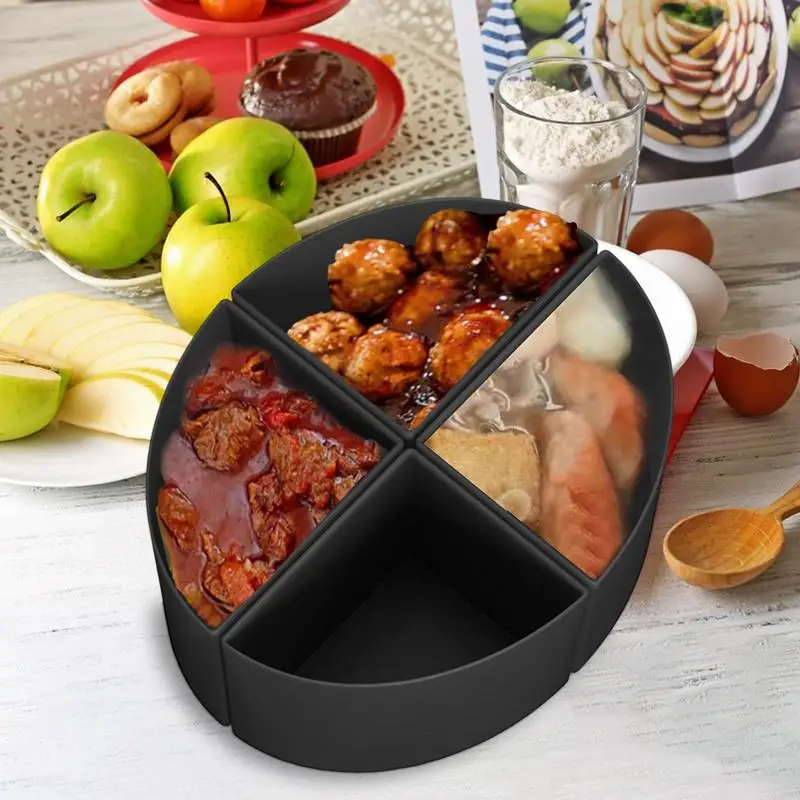 Slow Cooker Divider Silicone Insert BPA Free Dishwasher Safe Leak Proof & Easy To Clean Safe Divider Liners For Slow Cooker