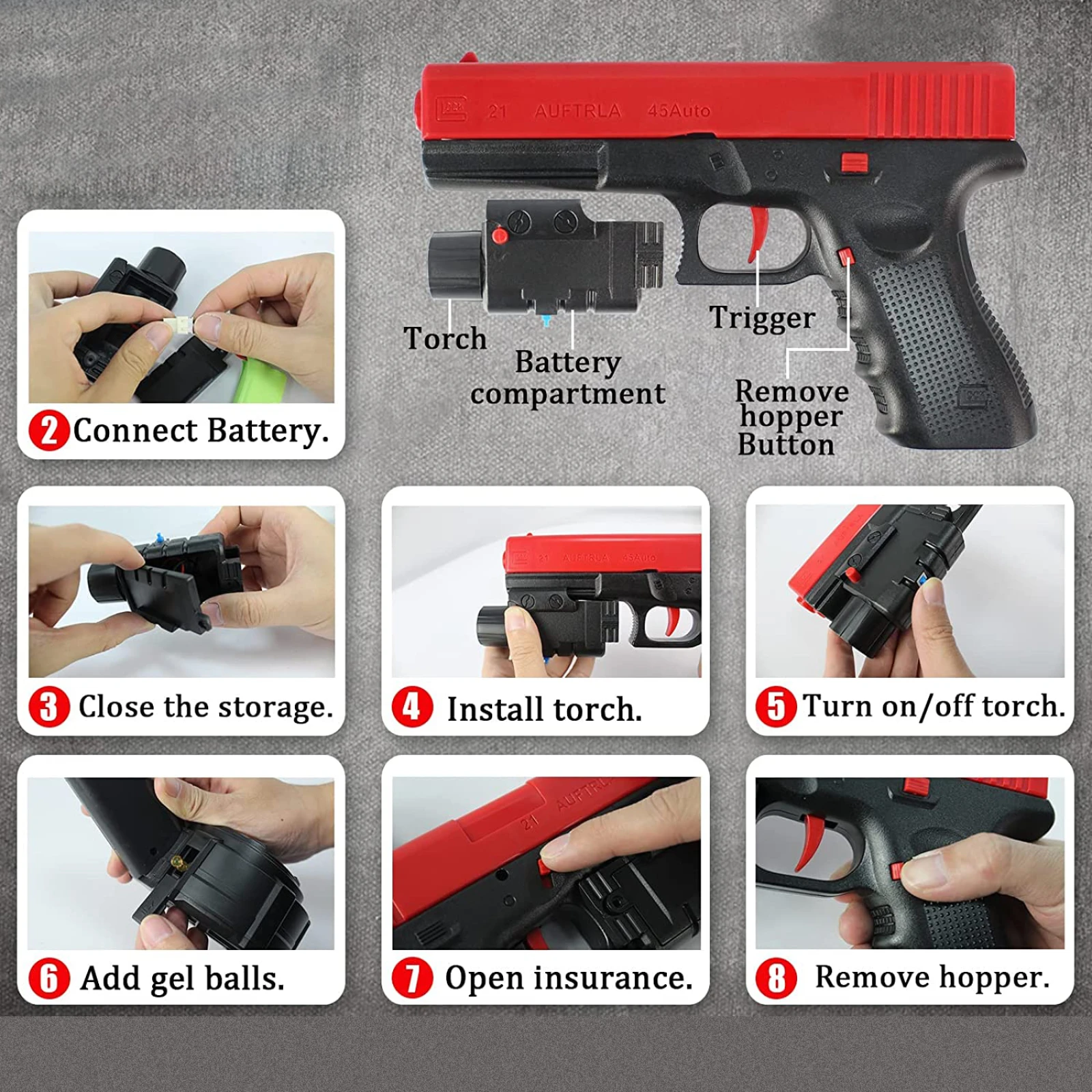 Kids & Adults Outdoor Game Toy, Play Blaster with Dual Magazines and Accessories