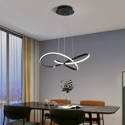 Lámpara de araña colgante Led moderna, luces de araña de suspensión para comedor, cocina, Bar, tienda, 90-265V, diámetro 540mm