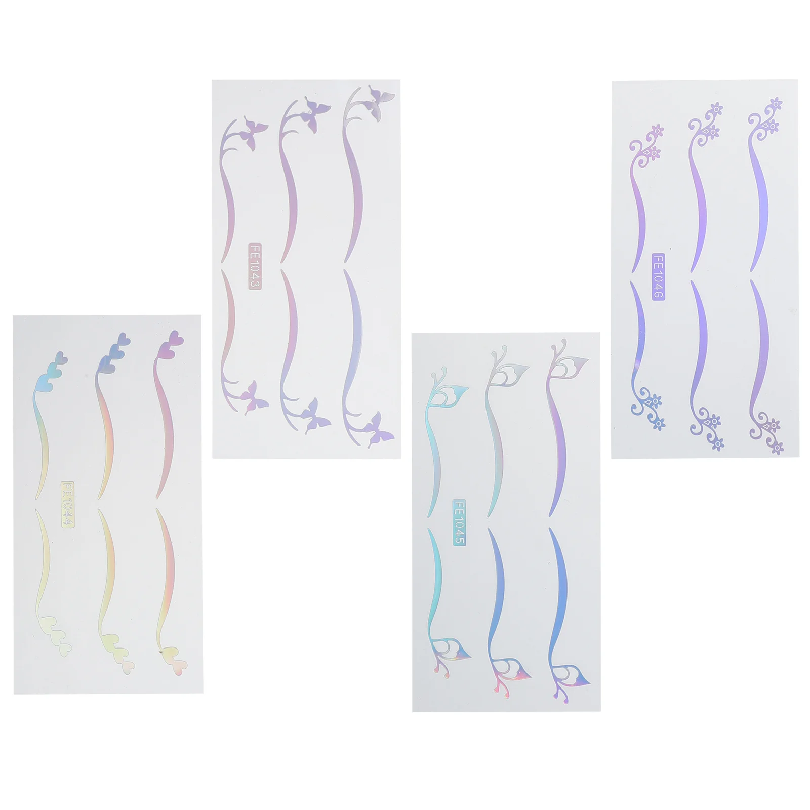 4 vellen vlinderster dubbele ooglidstickers holografische glitter oogdecoratie instant groot ogen effect voor feestfestival vrouwen