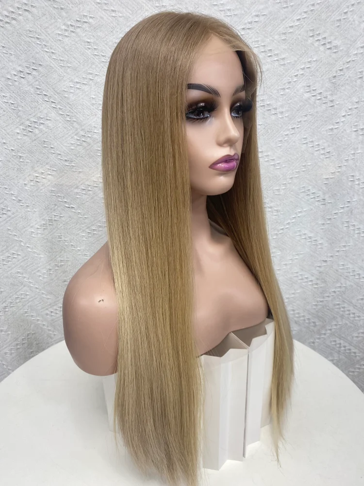 100% Virgin Human Hair HD Lace Wig Natural Hairline 26 Inches Long Cap Size L Full Volume Jewish Wig For Daily Wearing