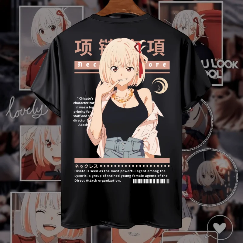 Baju Kaos Anime Chisato Nishigi Katun Premium  - Tshirt Distro Anime Lycoris Recoil Chisato Nishikigi Premium  Kaos/Shirt Unisex