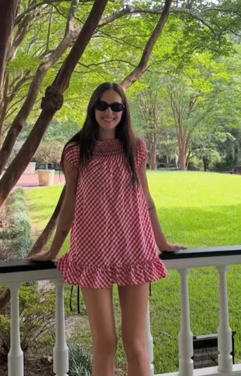 

Женское платье, новое свободное мини-платье в красную клетку с короткими рукавами и открытыми плечами, уличное сексуальное и модное в стиле кантри