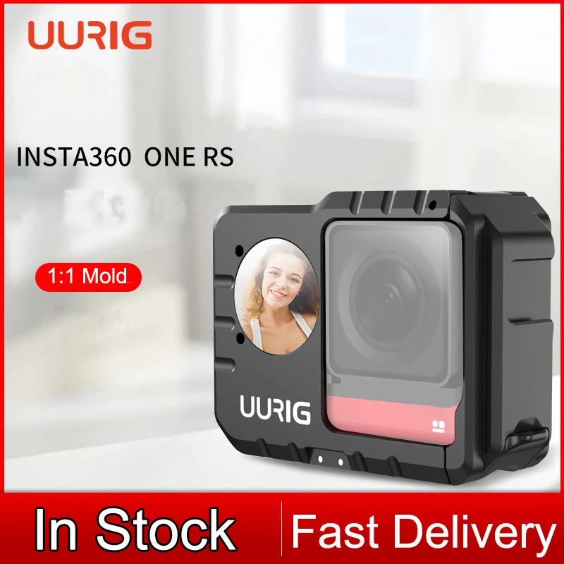 UURIG Oners Metal Protective Case Protector Frame Mounting Bracket Accessories Housing Case for Insta360 One RS Action Camera