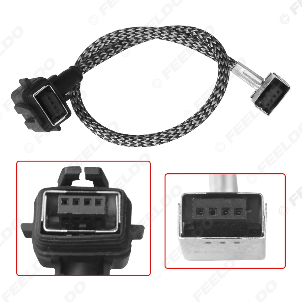 

FEELDO 1PC Car HID Xenon Bulb Ballast High Voltage Wire Harness for D1S D1 D3 D3S Xenon Headlight Relay Cable Adapter