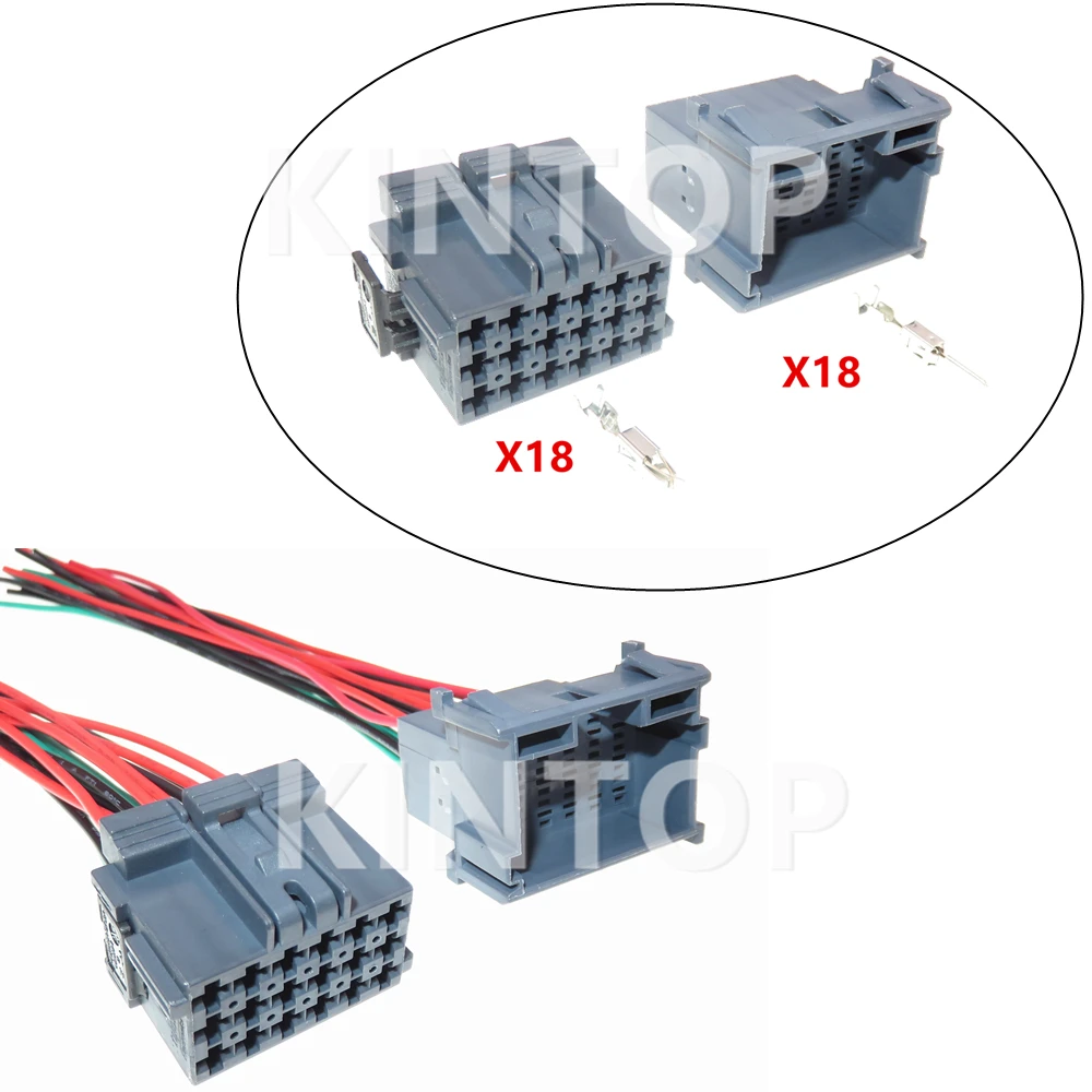 1 Set 18 Pins Car Electrical Connector Auto Male Female Docking Socket AC Assembly 1-967624-1 1-967629-1 Automotive Plug