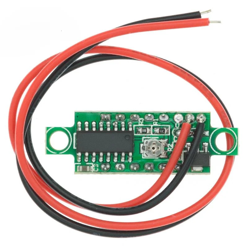 5 szt. 0.28 Cal 2 przewody 3 przewody 2.5V-40V Mini woltomierz cyfrowy miernik Tester napięcia czerwony/niebieski/żółty/greenc