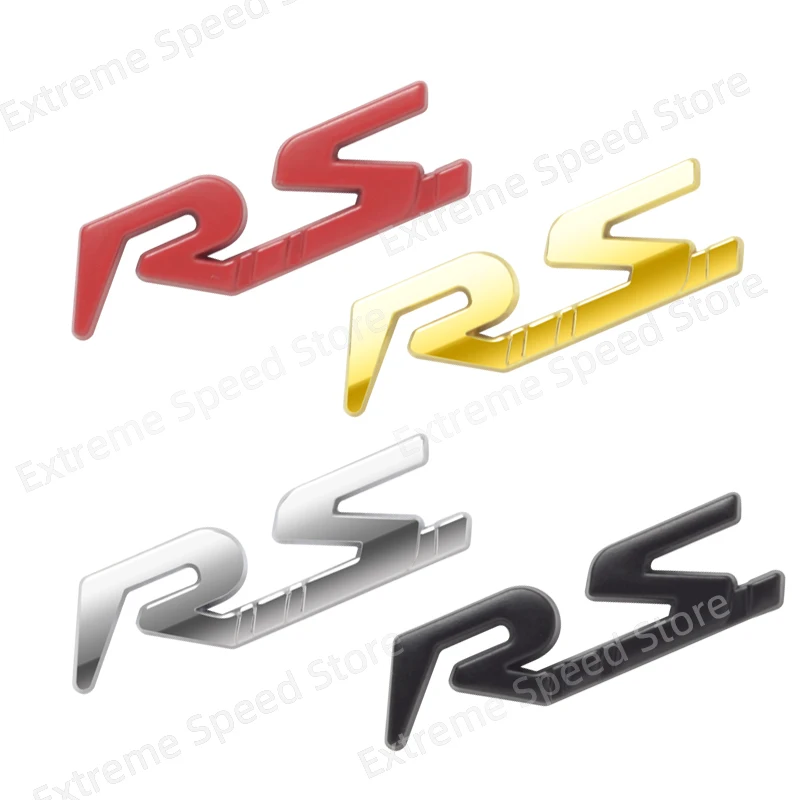 السيارات المعدنية RS GT الرياضة شعار ديكور ل Kadjar Koleka Kangoo Megane Twingo ثلاثية الأبعاد عجلة توجيه سيارة مركز وحدة التحكم الداخلية ملصق #4