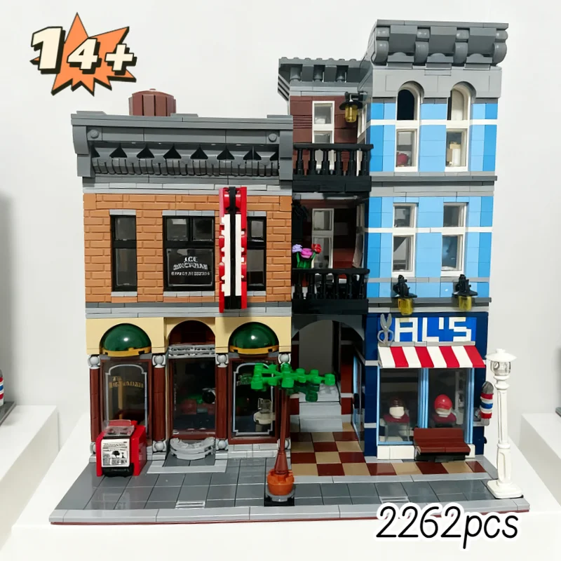 Blocs de construction de bureau de détective, 2262 pièces, briques d'architecture, cadeaux d'anniversaire et de noël, jouets compatibles pour enfants