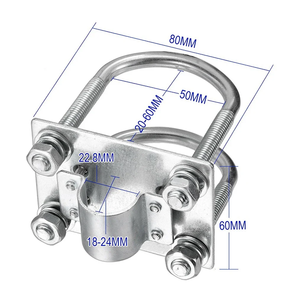 For LoRa Helium Hotspot Miner Glass Fiber Antenna Mast Mount U-Bolt Clamp Bracket For 1.8-2.28cm Pole Pipe Outdoor Installation view 3