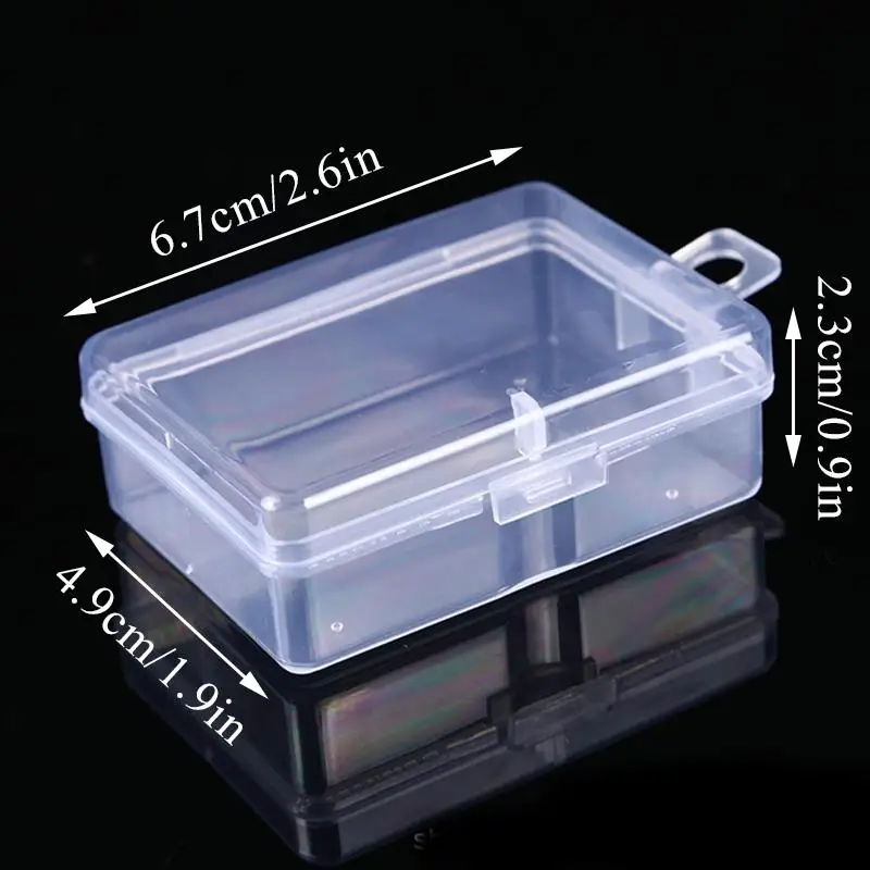 Square Plastic Storage Box Transparent Jewelry Beads Container Small Items Sundries Organizer Packing Case Fishing Accessories