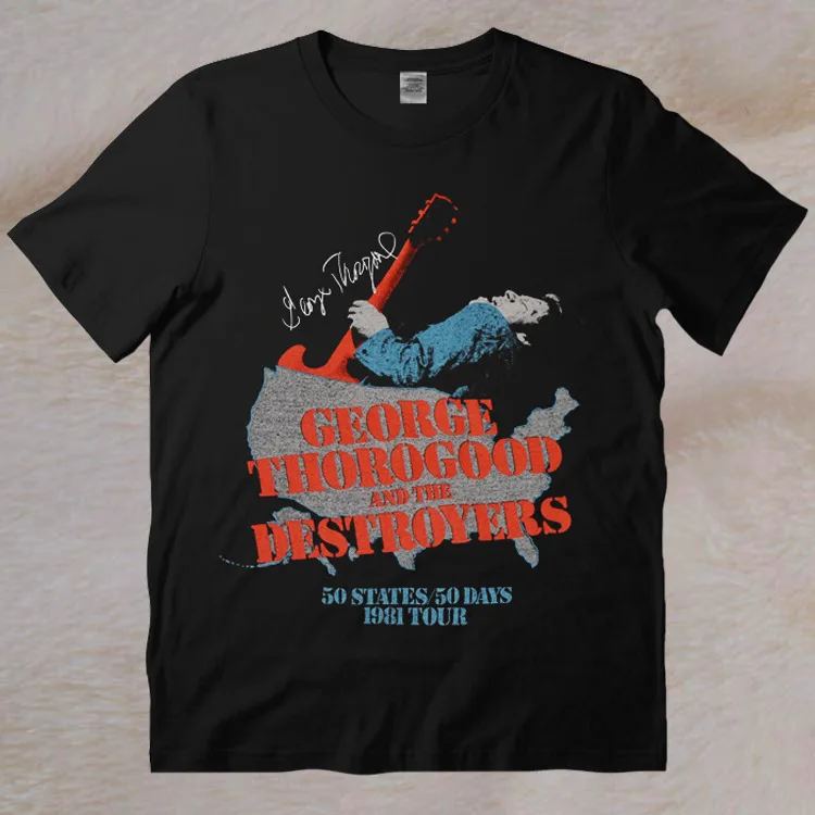 

Vintage George Thorogood 1981 Tour Black Full Size Tee