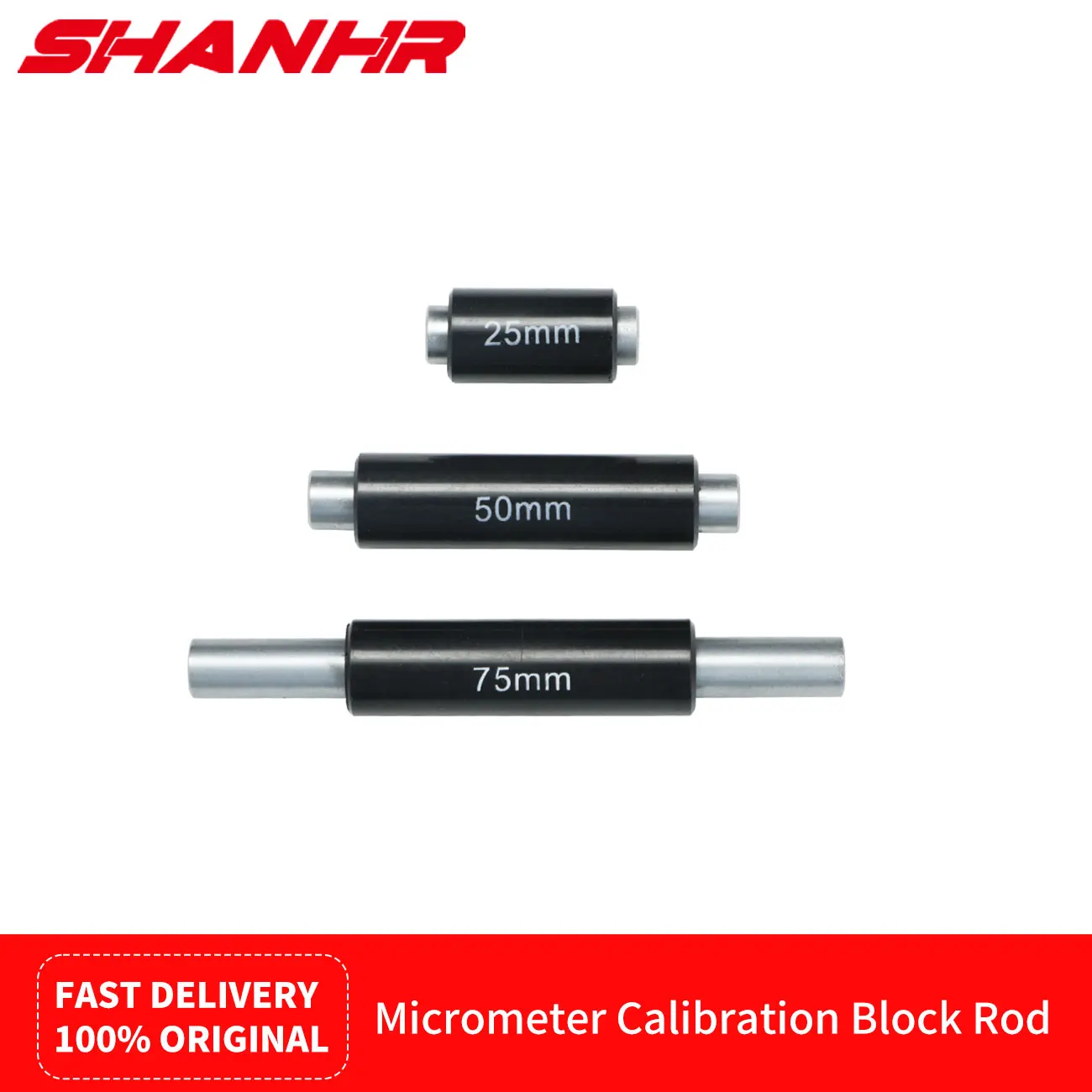 

SHANHR Standard Caliper Calibration Block Micrometer Reference Rod Gauge Accessories Measuring Range 25mm/50mm/75mm